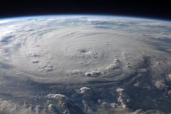 Satellite image of hurricane