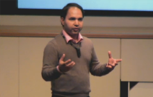 Varun Rai speaks at the UT Energy Symposium